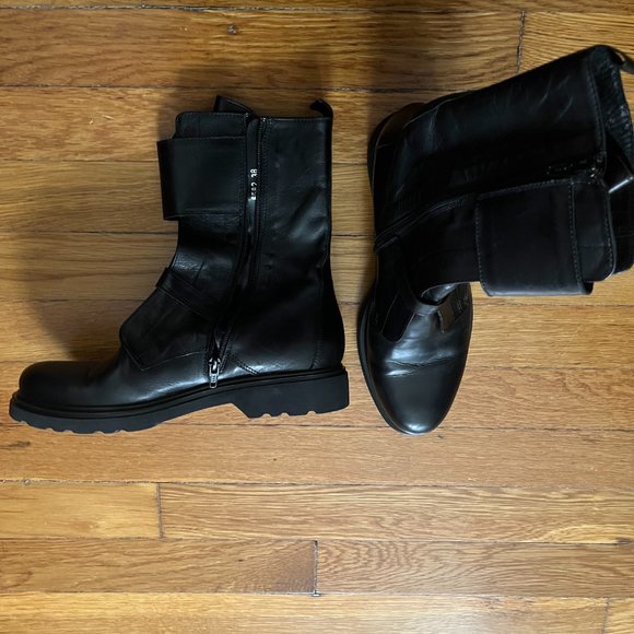 Leather Combat Boots, size 38 - Picture 4 of 4